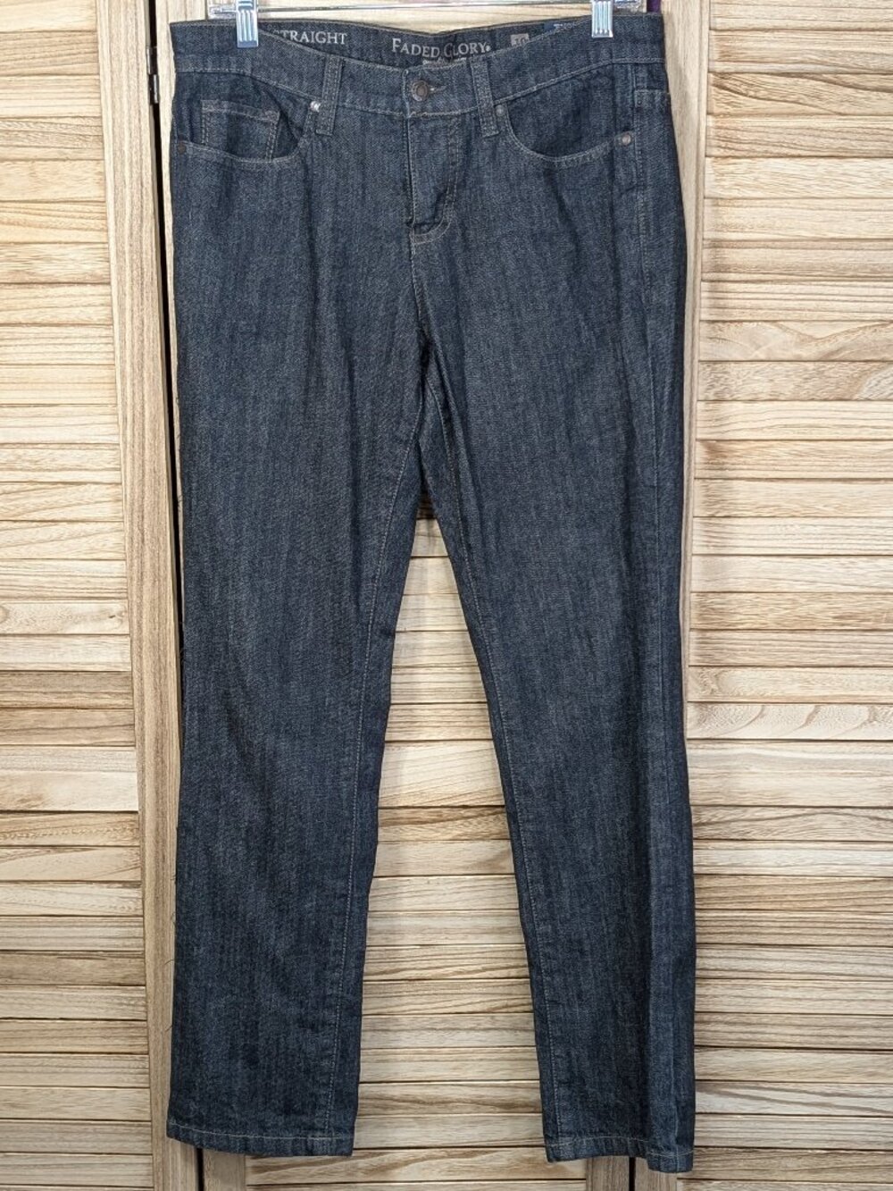 Faded Glory Straight Dark Wash Jeans Size 10 Petite